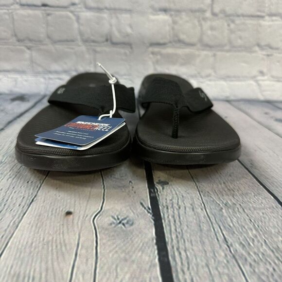 Skechers Women's On The Go 600 Flip Flop Sandals Black #140037 Size:9 - Picture 2 of 8